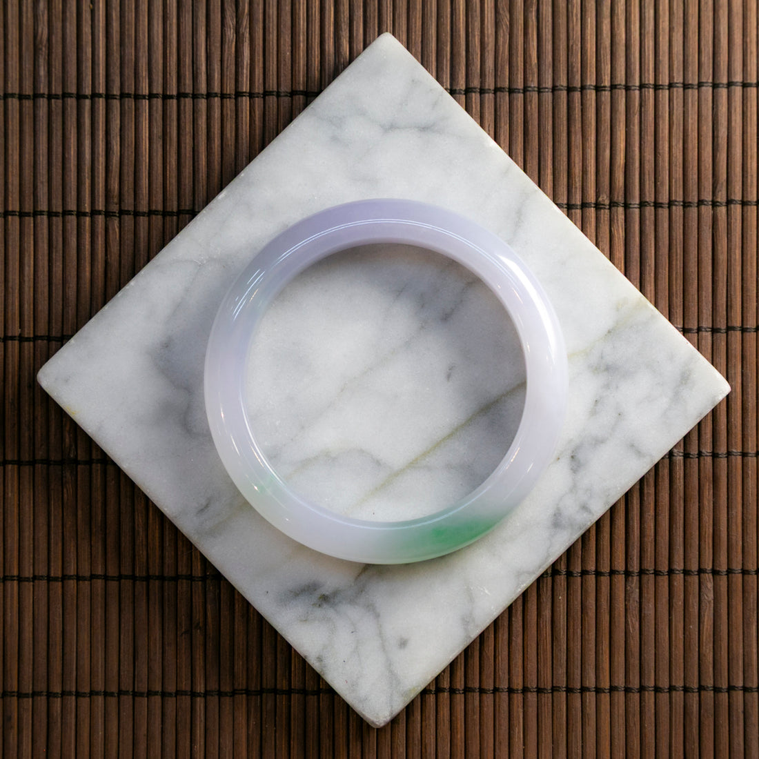 天然緬甸翡翠春彩正圈手鐲 (適合圈口 54-56)