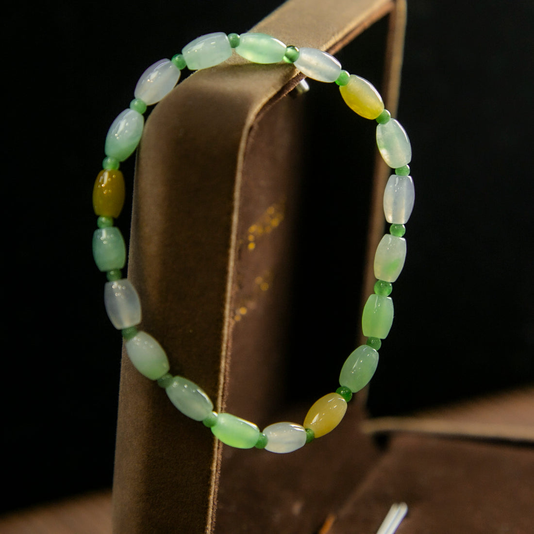 天然緬甸翡翠冰多寶桶珠手串