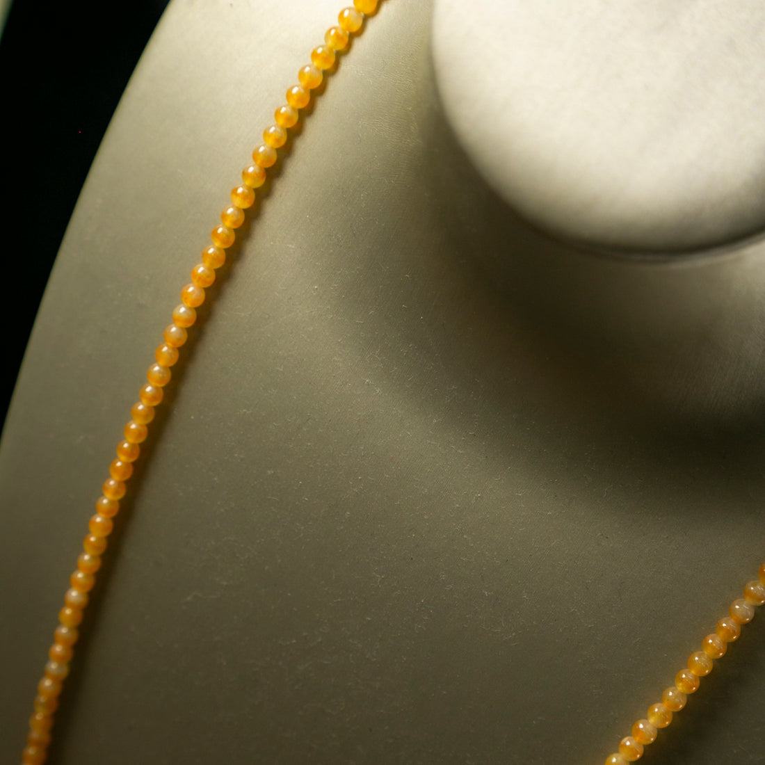 天然緬甸翡翠黃翡小珠串