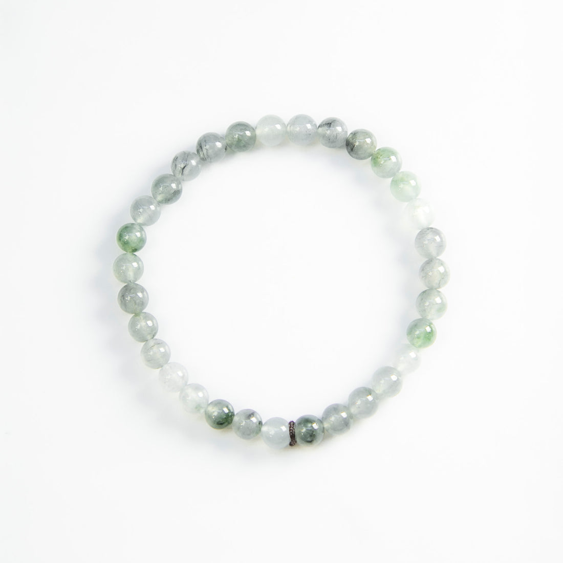 天然緬甸翡翠冰烏雞飄綠手珠串