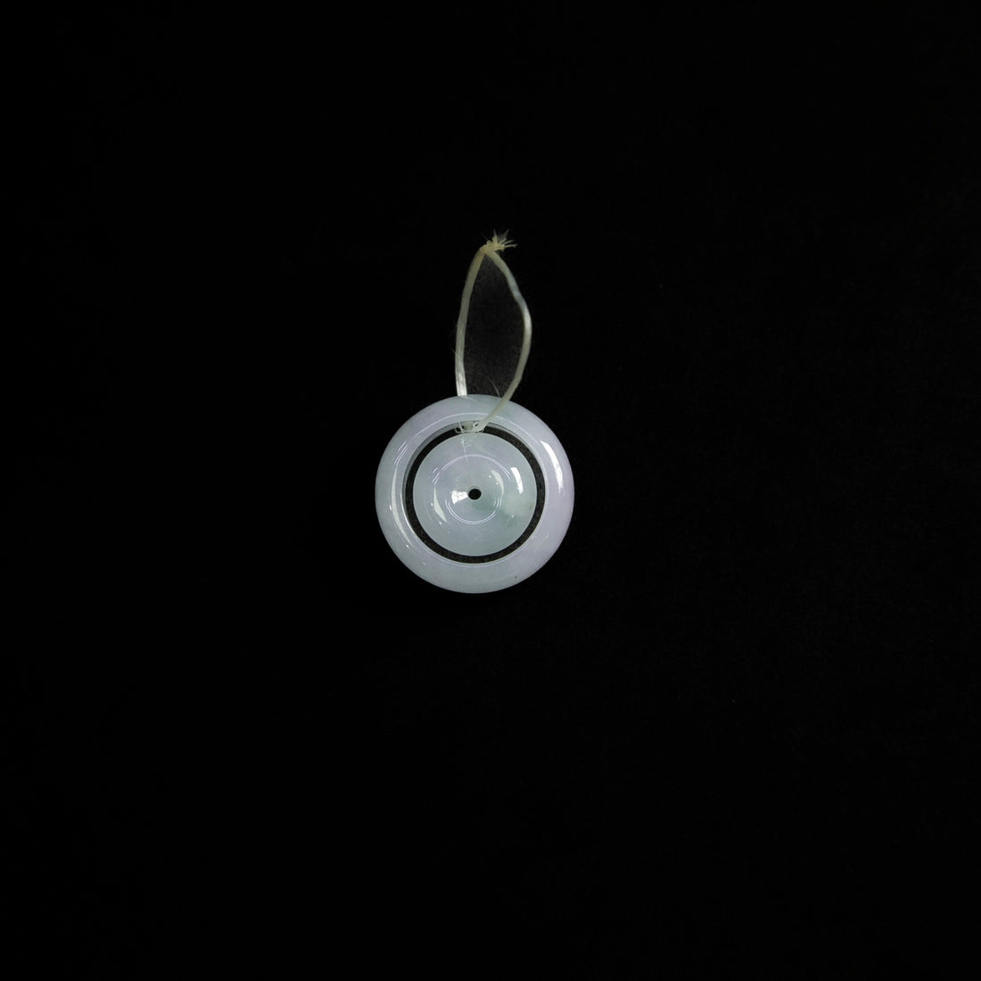 天然緬甸翡翠冰淡紫飄藍花玉戒+平安扣套裝