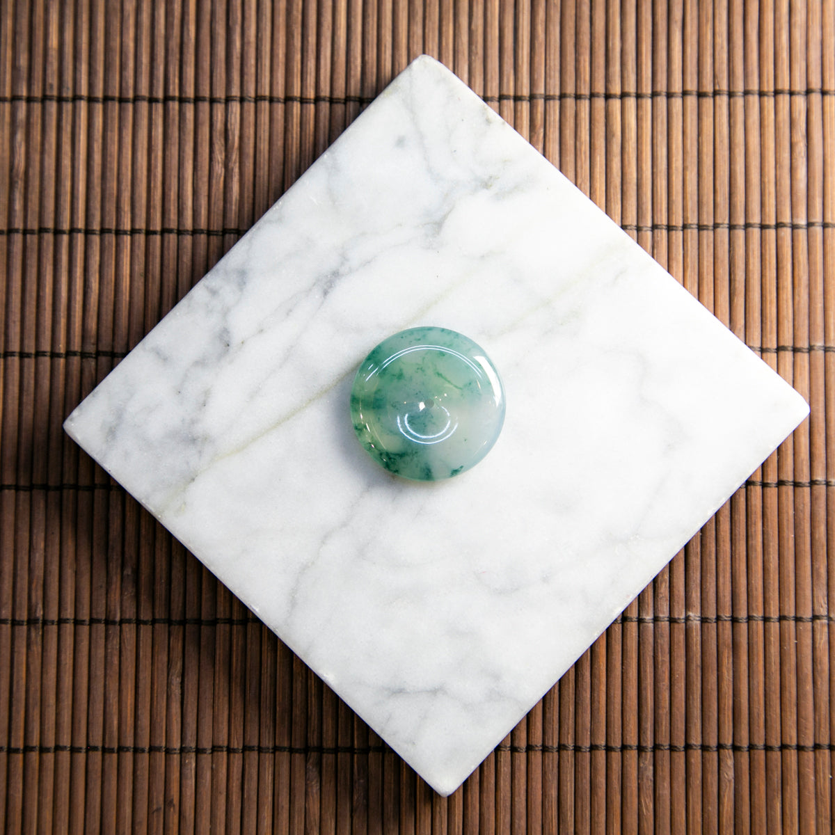 天然緬甸翡翠冰種飄花平安扣