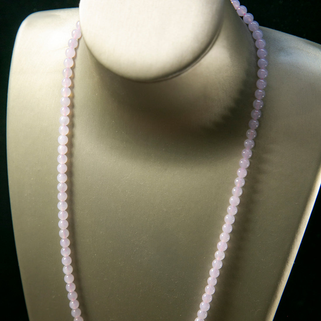 天然緬甸翡翠冰粉紫珠串頸鏈
