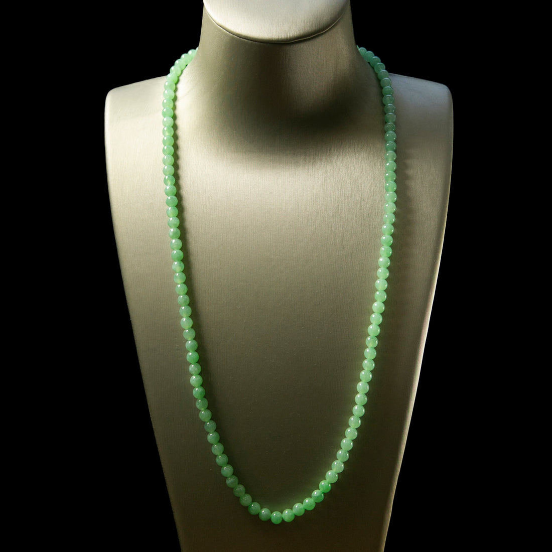 天然緬甸翡翠甜綠珠串