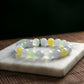 Natural Burmese Jade Multi-Color Icy Beaded Bracelet