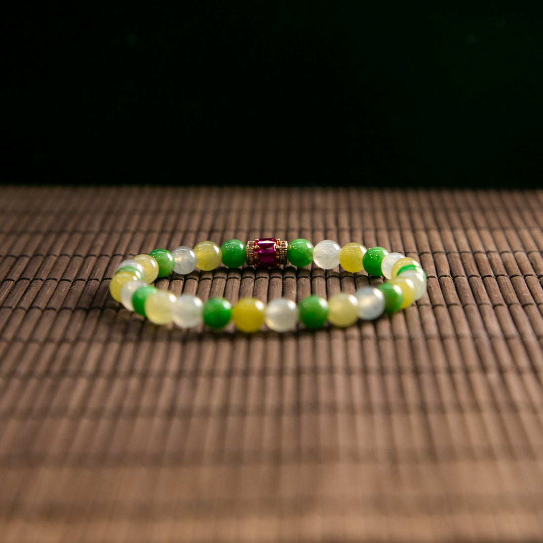 天然緬甸翡翠多寶珠串