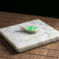 18K Platinum Diamond Natural Burmese Jade Piao Hua Ruyi Pendant