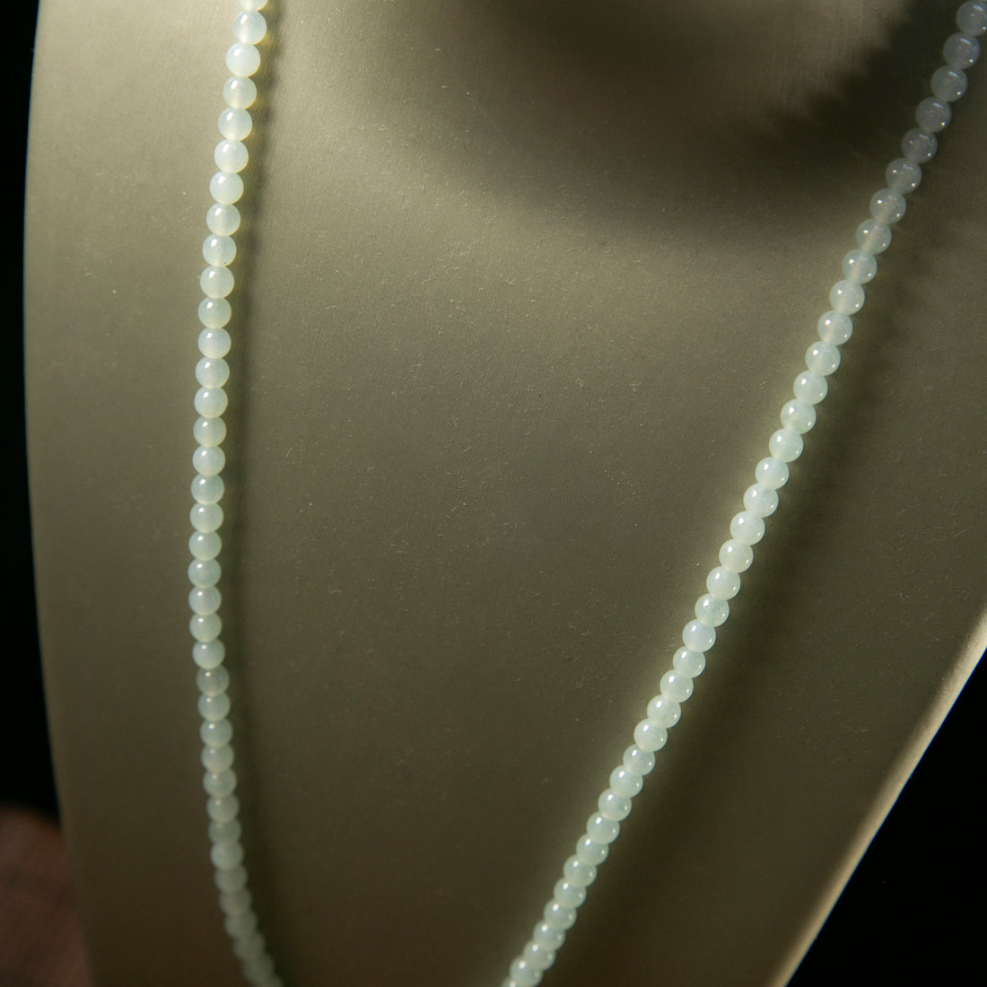 天然緬甸翡翠冰藍珠串