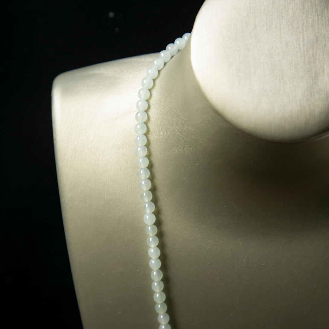 天然緬甸翡翠冰藍珠串