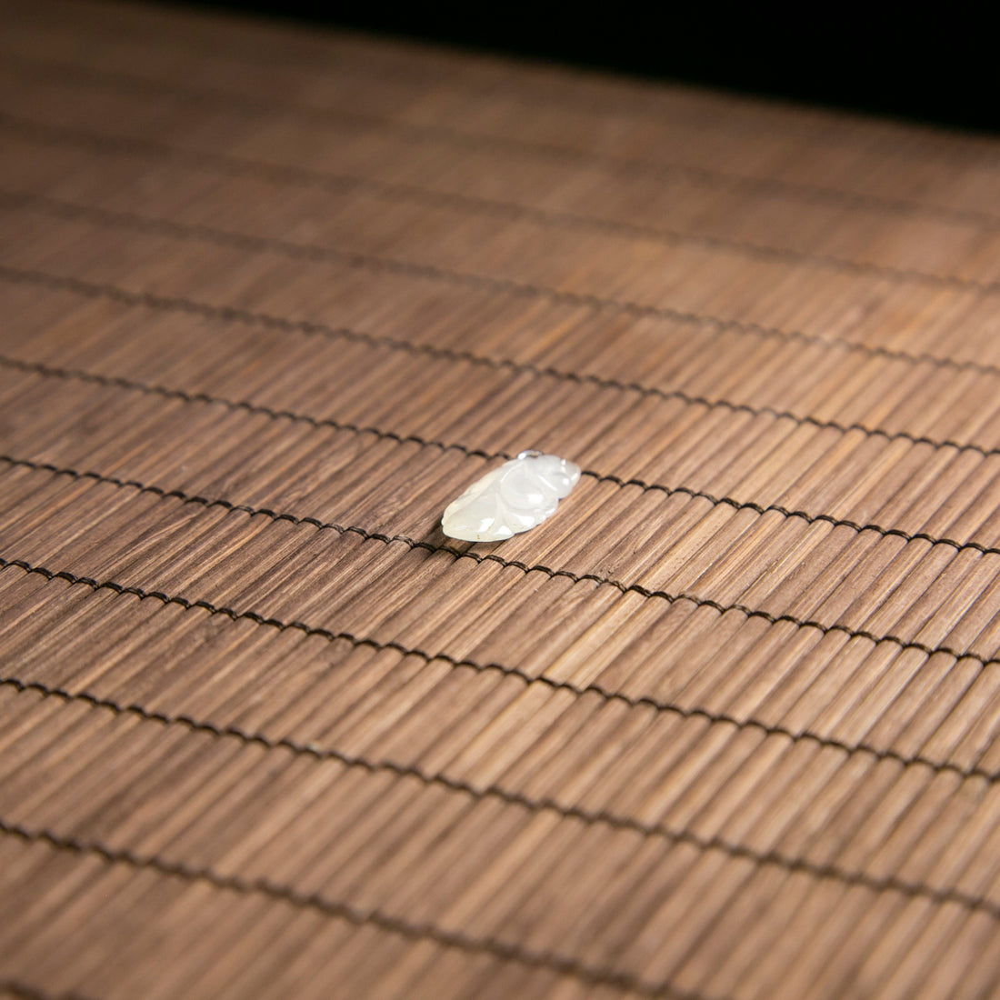 Natural Burmese Jade Icy White Fish Pendant