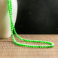 Natural Burmese Jade Bright Green Piao Hua Beaded Necklace