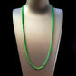 Natural Burmese Jade Bright Green Piao Hua Beaded Necklace