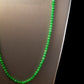 Natural Burmese Jade Bright Green Piao Hua Beaded Necklace