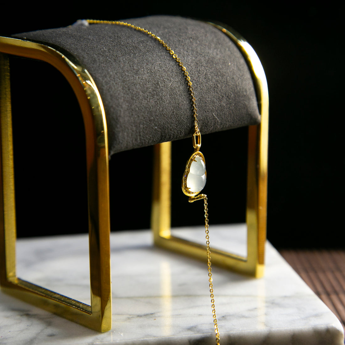 18K黃金鑲鑽天然緬甸翡翠高冰葫蘆手鍊