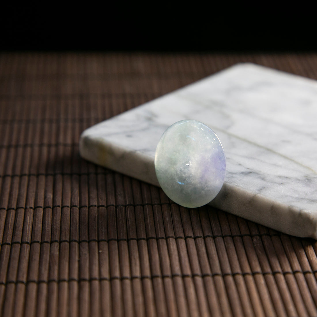 天然緬甸翡翠冰種淡春彩平安扣