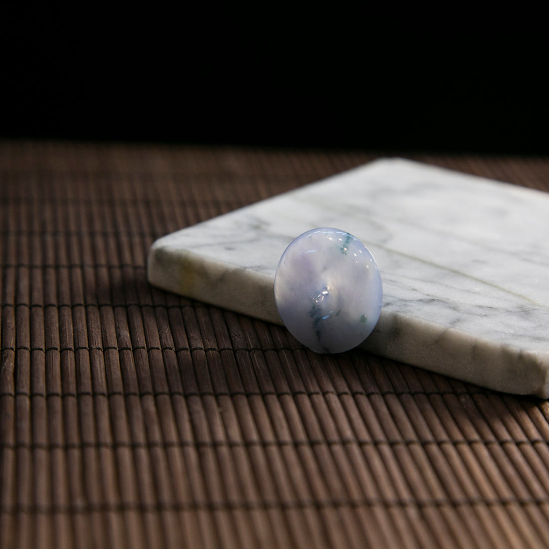 天然緬甸翡翠粉紫飄藍花平安扣