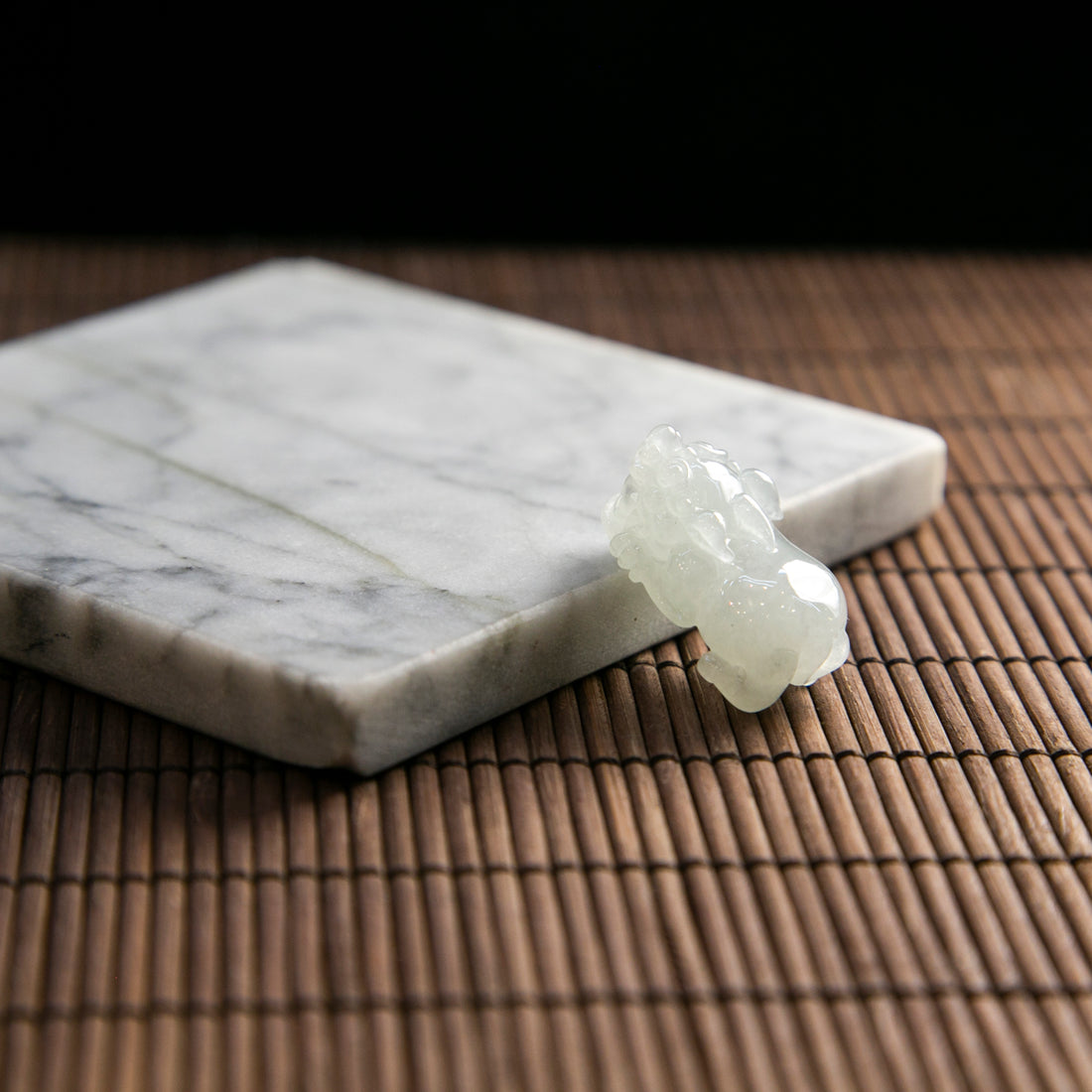 天然緬甸翡翠冰白貔貅