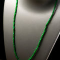 Natural Burmese Jade Bright Green Beaded Necklace