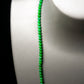 Natural Burmese Jade Bright Green Beaded Necklace