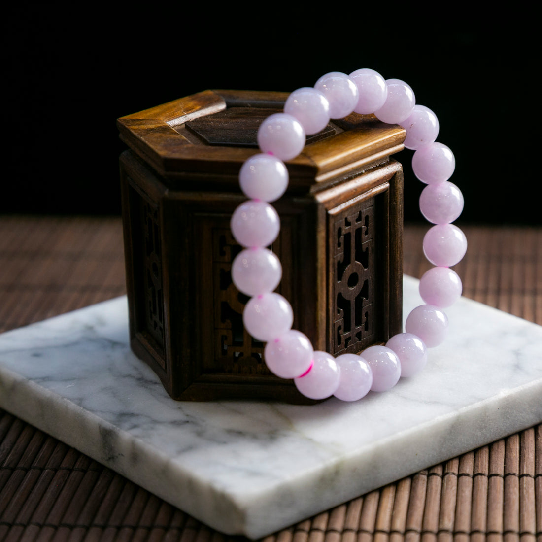 天然緬甸翡翠粉紫珠串手鍊