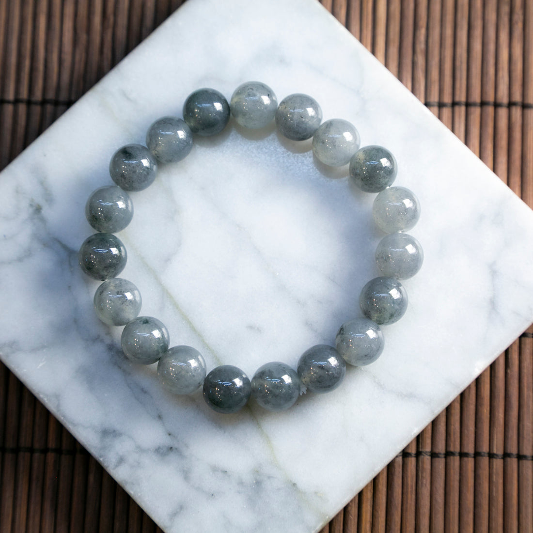 天然緬甸翡翠烏雞大珠手串