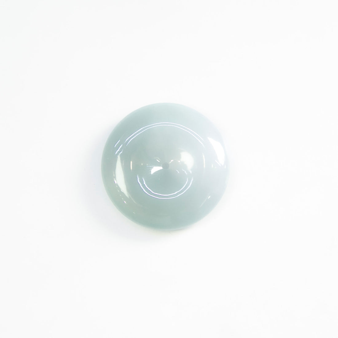 Natural Burmese Jade Lustrous Icy Bluish Green Ping An Donut