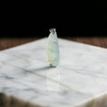 18K Gold Natural Burmese Jade Icy Piao Hua Bean Pendant