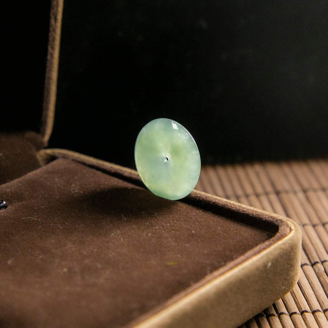 Natural Burmese Jade Icy Green Ping An Donut