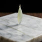 18K Gold Natural Burmese Jade Icy White Corn Pendant