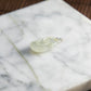 18K Gold Natural Burmese Jade Icy White Ruyi Pendant