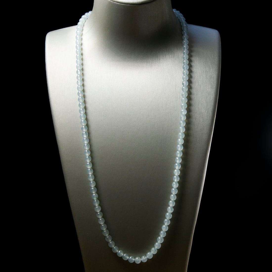 天然緬甸翡翠冰種晴綠珠串