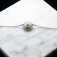 S925 Zircon Natural Burmese Jade Icy Grey Ping An Donut Bracelet