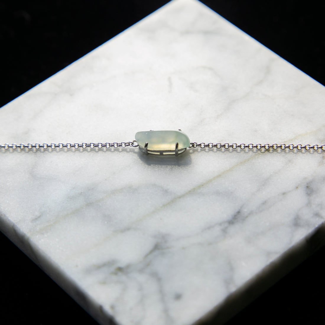 S925 Natural Burmese Icy Jade Bracelet