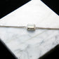 S925 Zircon Natural Burmese Jade Icy White Rectangle Bracelet