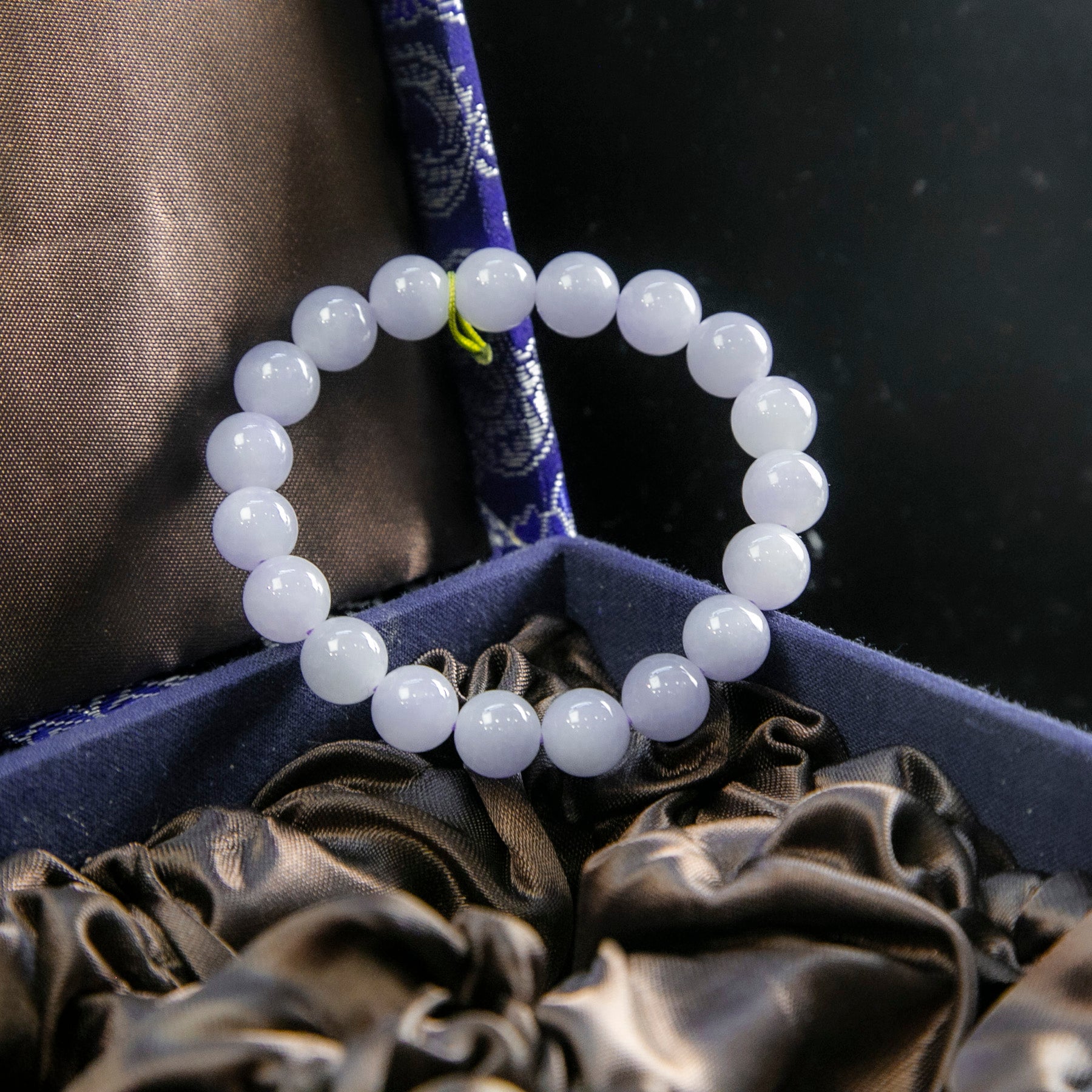 天然緬甸翡翠冰紫手珠串