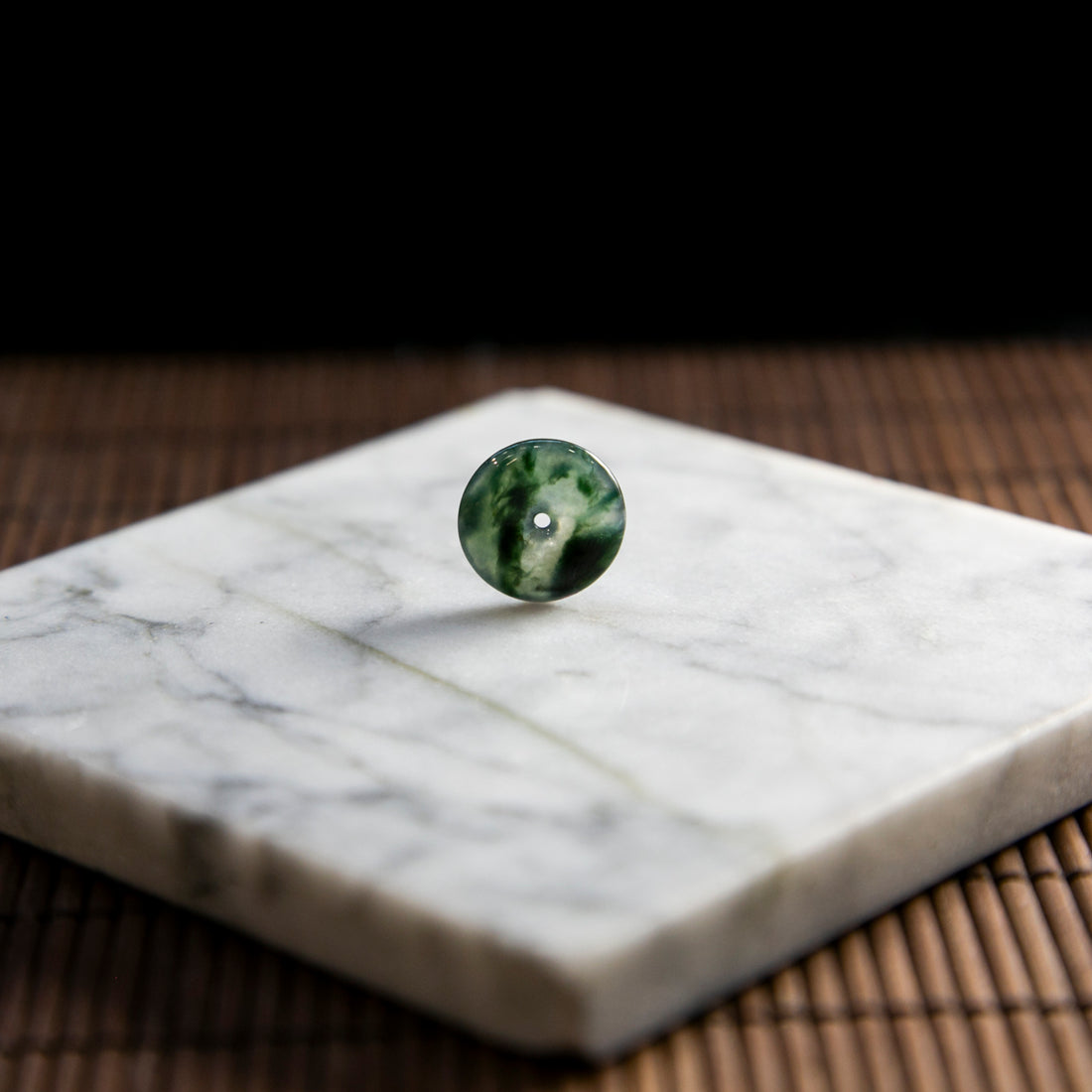 Natural Burmese Jade Icy Piao Hua Ping An Donut 