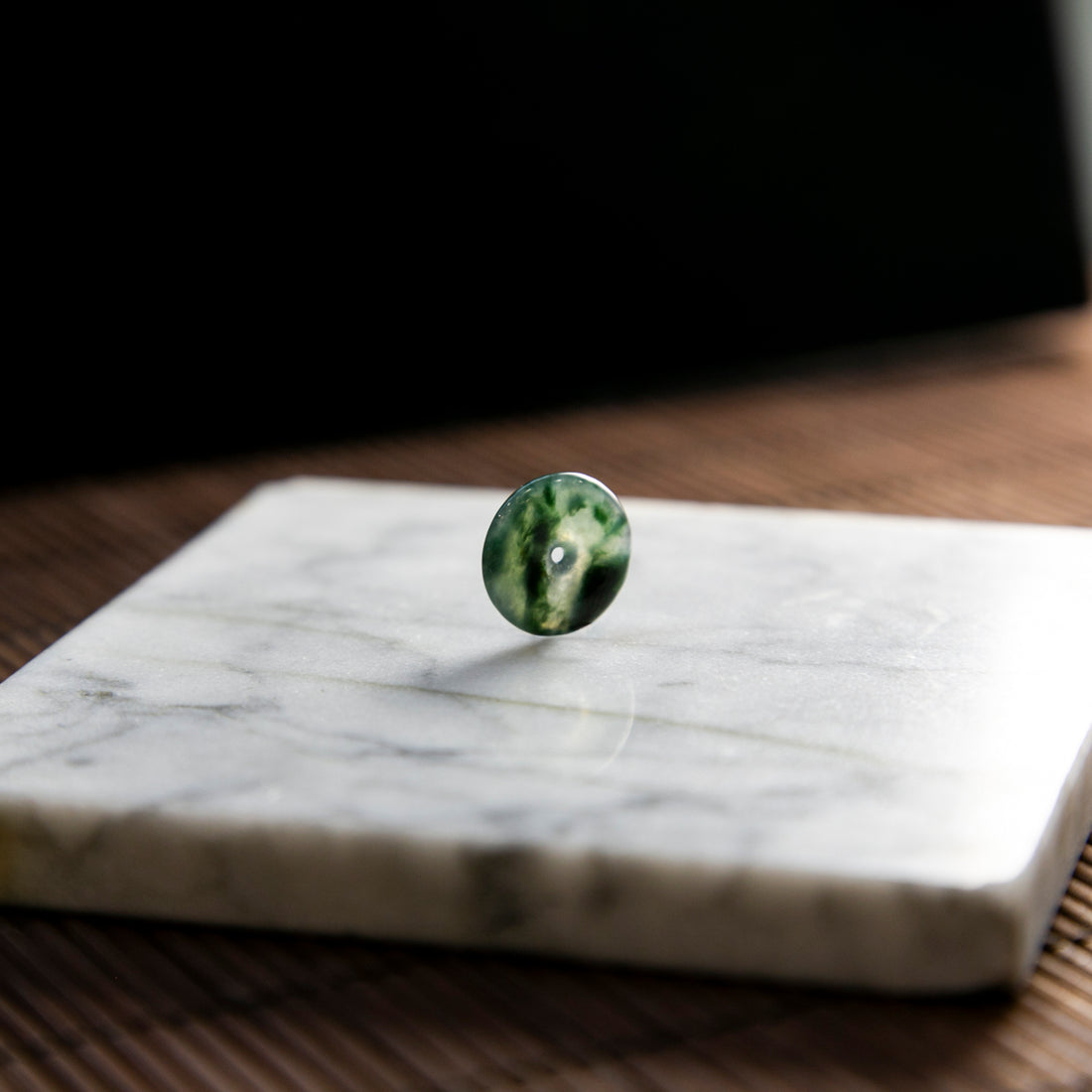 Natural Burmese Jade Icy Piao Hua Ping An Donut 