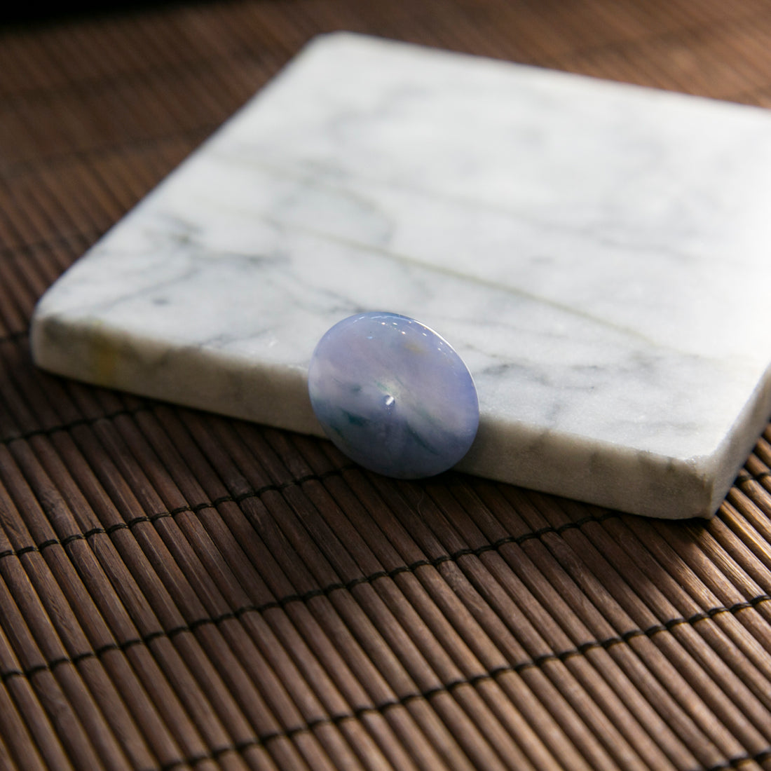 天然緬甸翡翠粉紫飄藍花平安扣