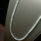Natural Burmese Jade Icy Piao Hua Beaded Necklace