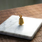 18K Gold Diamond Natural Burmese Jade Ink Jade Pendant