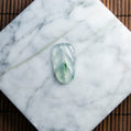 Natural Burmese Jade Icy Piao Hua Leaf Carved Jade