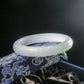 Natural Burmese Jade Icy Green & Purple Half Circle Bangle (Fits 54-56mm Wrists)