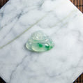 天然緬甸翡翠冰飄綠笑佛裸石