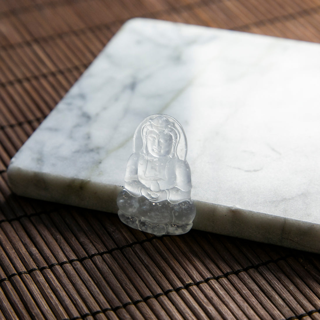 天然緬甸翡翠冰白觀音裸石