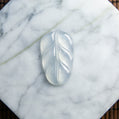 Natural Burmese Jade Icy White Leaf Carved Jade