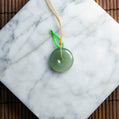 Natural Burmese Jade Green Ping An Donut