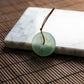 Natural Burmese Jade Green Ping An Donut