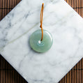 Natural Burmese Jade Green Ping An Donut