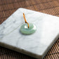 Natural Burmese Jade Green Ping An Donut