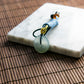 Natural Burmese Jade Green Ping An Donut Pendant